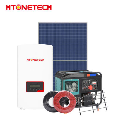 Single Phase Pv Wind Hybrid System Solar Panels Mono 550W 10Kva Diesel Generator
