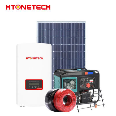 HTONETECH Custom Wind Hybrid Solar System 13Kw Mono Crystalline Panels