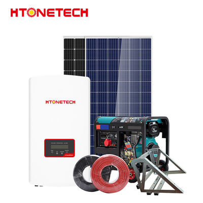550W Home Off Grid Solar Wind Hybrid System 15Kw Mono Solar Panel