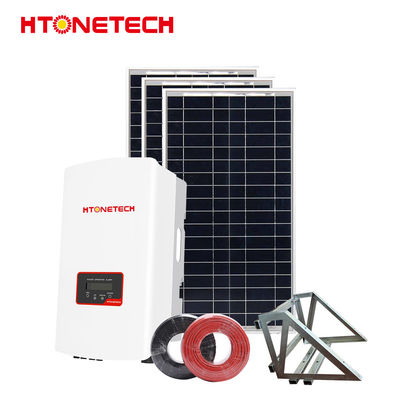 Htonetech 5kw 5kVA 48V Grid Tied Photovoltaic System 550wp Battery Panel Power