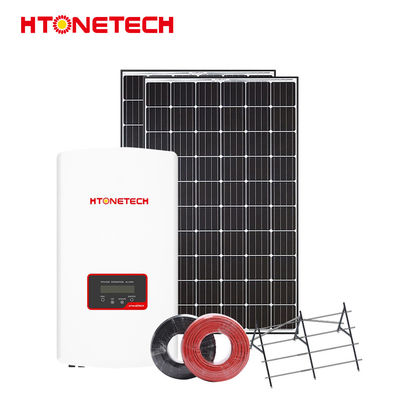 11 Kwp On Grid Solar Power Systems High Transparency Tempered Glass