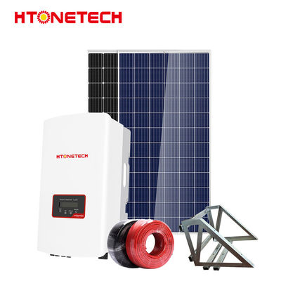 11 Kwp On Grid Solar Power Systems High Transparency Tempered Glass