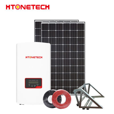 11 Kwp On Grid Solar Power Systems High Transparency Tempered Glass