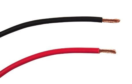 6500V Single Core Solar Cable Black / Red Tinned Copper Stranded Conductor