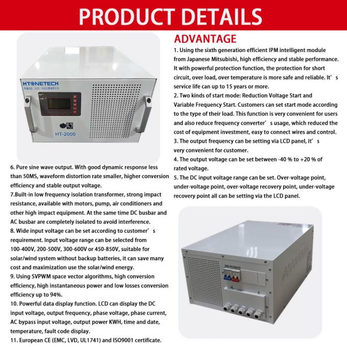 off Grid Inverter 3kw DC AC Solar System Low Frequency Solars off Grid Inverter Three Phase