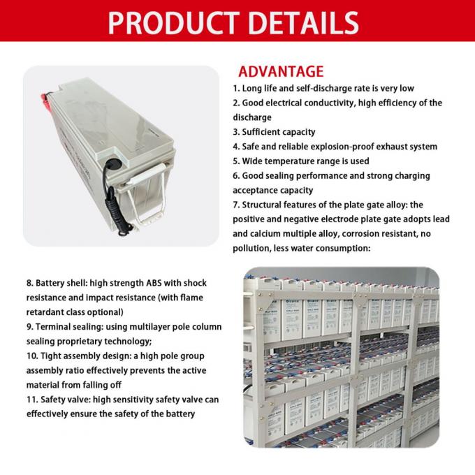 Gel Cell Solar Cell Energy Storage High Capacity 2V 250ah Photovoltaic off Grid Power Generation System