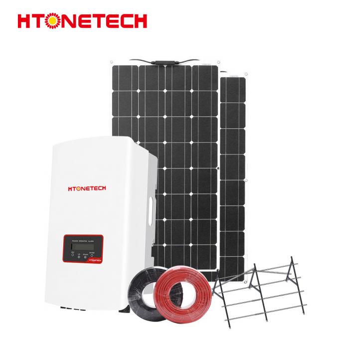 Htonetech 5kw Hybrid Solar Inverter on Grid System Solar Panel 340W China Factory 8kw 10kw 15kw on Grid Solar Energy System 5000W