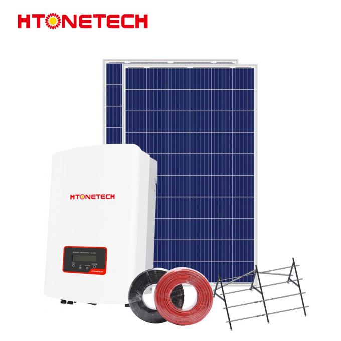 Htonetech 5kw Hybrid Solar Inverter on Grid System Solar Panel 340W China Factory 8kw 10kw 15kw on Grid Solar Energy System 5000W