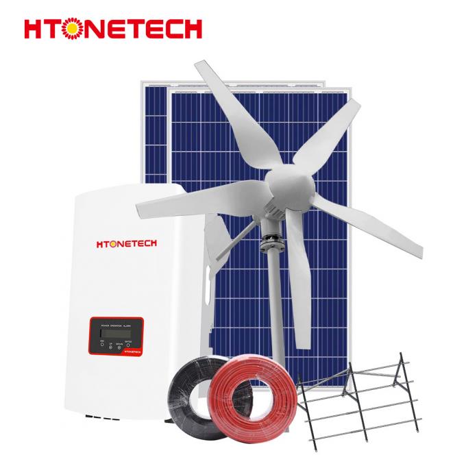 Htonetech 5kw Hybrid Solar Inverter on Grid System Solar Panel 340W China Factory 8kw 10kw 15kw on Grid Solar Energy System 5000W
