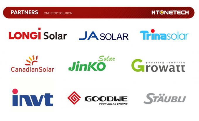 Htonetech 5kw Hybrid Solar Inverter on Grid System Solar Panel 340W China Factory 8kw 10kw 15kw on Grid Solar Energy System 5000W