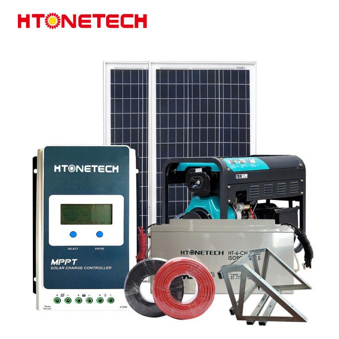 Htonetech 3kw 5kw off Grid Solar System Complete Kit China 5000W 45039W Mono Perc Solar Panels Single Face 9.6kw Diesel Generator Solar Energy System 1kw
